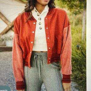 Free people hollaback bomber jacket